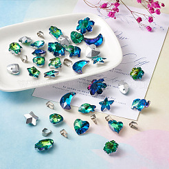 Electroplate Faceted Glass Pendants&nbsp;GLAA-TA0003-04