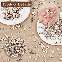 200Pcs Wood Craft&nbsp;WOOD-SC0002-22
