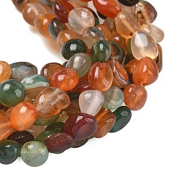 Natural Multi-Color Agate Beads Strands&nbsp;G-C286-A29
