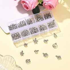 100Pcs 10 Styles Rack Plating Eco-Friendly Alloy Charms&nbsp;FIND-YW0008-79