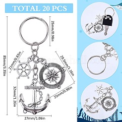 20Pcs Alloy Keychain&nbsp;KEYC-SC0001-15D