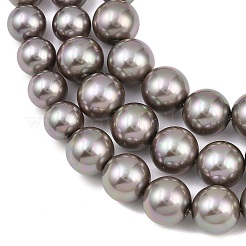 Electroplated Glass Pearl Graduated Beads Strands&nbsp;BSHE-C011-03E