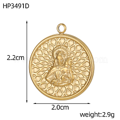 304 Stainless Steel Pendants&nbsp;STAS-OY010-34G
