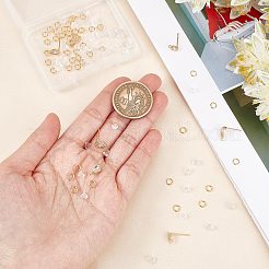 12Pcs 2 Style Brass Stud Earring Findings&nbsp;KK-CN0001-92