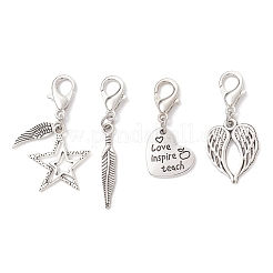 4Pcs Tibetan Style Alloy Pendant Decorations&nbsp;HJEW-JM04615