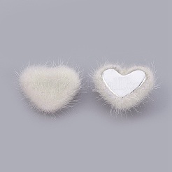 Faux Mink Fur Covered Cabochons&nbsp;WOVE-F021-05S-08