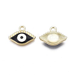 Light Gold Plated Alloy Enamel Pendants&nbsp;LS-ENAM-T009-87A-RS