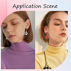 Sport Ball Theme Heart Wood Dangle Earrings DIY Making Kit&nbsp;DIY-SC0024-94