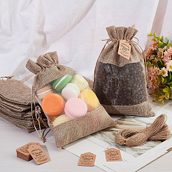 25Pcs Burlap Packing Pouches Drawstring Bag&nbsp;DIY-CP0007-77
