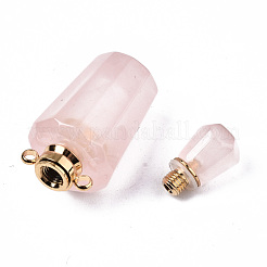 Faceted Natural Rose Quartz Pendants&nbsp;G-T131-14G