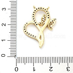 Brass Micro Pave Cubic Zirconia Pendants&nbsp;KK-L229-071G