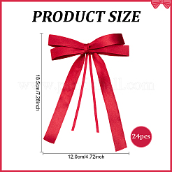 24Pcs Bowknot Polyester Single Face Satin Ribbon Napkin Rings&nbsp;HJEW-ME00170