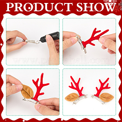 40Pcs 2 Styles Velvet Antler Snowman Hand Branch&nbsp;FIND-GF0007-08A