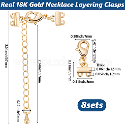 8Pcs Brass Chain Extenders&nbsp;FIND-BBC0004-99C