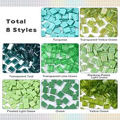 240Pcs 8 Style 2-Hole Glass Seed Beads&nbsp;SEED-NB0001-23