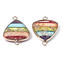 Rainbow Color Natural Imperial Jasper Link Connectors&nbsp;G-S359-332