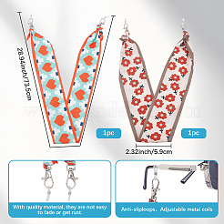 2Sets 2 Colors Polyester Ribbon Eyeglasses Chains&nbsp;AJEW-SP0006-03