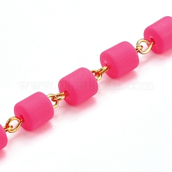 Handmade Polymer Clay Beaded Chain&nbsp;AJEW-JB00926-07