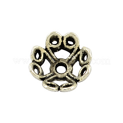 Tibetan Style Alloy 4-Petal Bead Caps&nbsp;TIBE-0561-AS-FF
