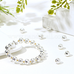 Electroplated Natural Lava Rock Beads Strands&nbsp;G-NB0001-94C