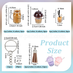 DIY Milk Tea Pendant Keychain Making Kits&nbsp;DIY-OC0014-19