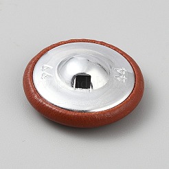 PU Leather Buttons&nbsp;BUTT-WH0028-99B