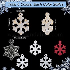 120Pcs 6 Colors Transparent Resin Pendants&nbsp;FIND-SC0010-13