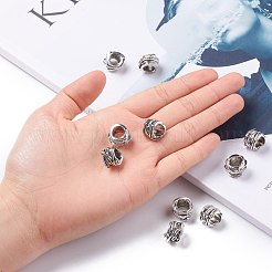 Tibetan Style Alloy Tube Barrel Beads&nbsp;TIBEB-LF11253YKG-AS-LF