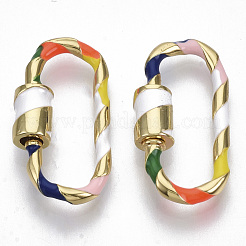 Brass Screw Carabiner Lock Charms&nbsp;KK-S318-11-NF