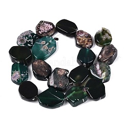 Dyed Natural Agate Beads Strands&nbsp;G-Q606-23E-03