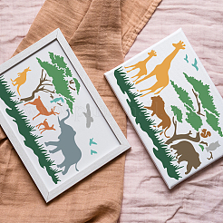 6Pcs 6 Styles PET Hollow Out Drawing Painting Stencils&nbsp;DIY-WH0411-563