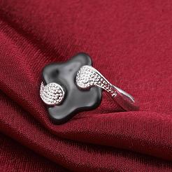 Fashionable Brass Enamel Rhombus Finger Rings&nbsp;RJEW-BB07438-7