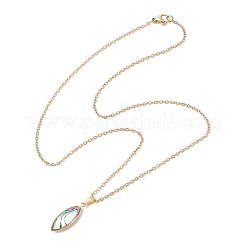 Natural Paua Shell Pendant Necklaces&nbsp;NJEW-JN05141