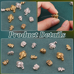 120Pcs Tibetan Style Alloy Beads&nbsp;FIND-PH0023-74
