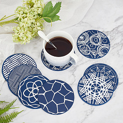 8Pcs 8 Style Silicone Cup Mats&nbsp;AJEW-CP0001-77