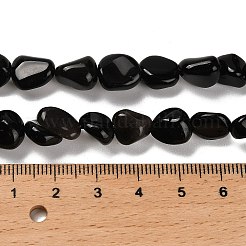 Natural Obsidian Beads Strands&nbsp;G-P497-01E-65