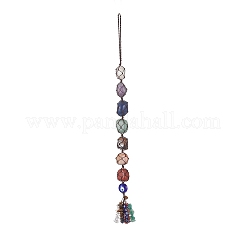 7 Chakra Nuggets Natural Gemstone Pocket Pendant Decorations&nbsp;HJEW-JM01049-03