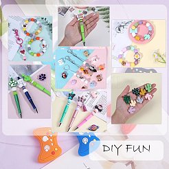16Pcs 8 Styles Printed Food Grade Eco-Friendly Silicone Focal Beads&nbsp;SIL-SZ0001-45B