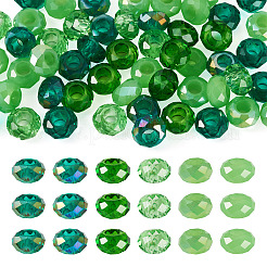 54Pcs 6 Colors Green Color Theme Glass European Beads&nbsp;GPDL-TA0001-11