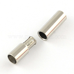 Tarnish Resistant Column Smooth Surface 316 Surgical Stainless Steel Bayonet Clasps&nbsp;STAS-R074-02