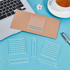 6Pcs 6 Styles Acrylic Drawing Template&nbsp;AJEW-BC0009-04