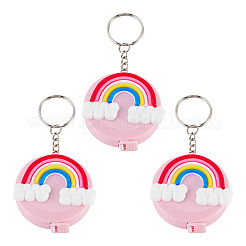 3Pcs Plastic Mini Tape Measure Pendant Keychain&nbsp;KEYC-TADJ0001-04