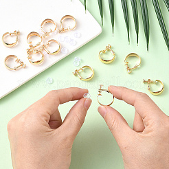 12Pcs Brass Clip-on Earring Findings&nbsp;KK-BBC0019-57