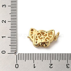 Brass Micro Pave Clear Cubic Zirconia Box Clasps&nbsp;KK-K385-096G
