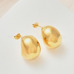304 Stainless Steel Stud Earrings for Women&nbsp;EJEW-U051-01G