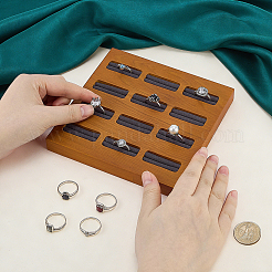 Wood & PE Ring Organizer Display Trays&nbsp;ODIS-WH0025-345