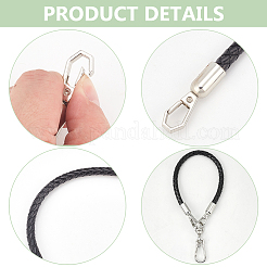 2Pcs 2 Colors Braided Imitation Leather Mobile Straps&nbsp;FIND-WR0010-34