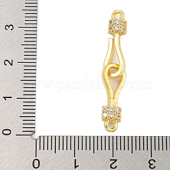 Rack Plating Brass Micro Pave Clear Cubic Zirconia Hook Clasps&nbsp;KK-F876-16G
