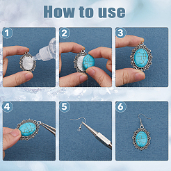 DIY Synthetic Turquoise Earring Making Kits&nbsp;DIY-HS0001-77