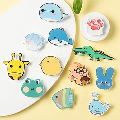 12Pcs 12 Style Acrylic Safety Brooches&nbsp;JEWB-LS0001-06